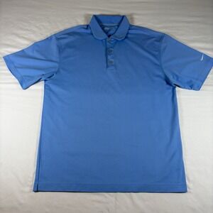Nike Golf Dri-Fit Polo Shirt Men's Large Blue Short Sleeve Performance Casual